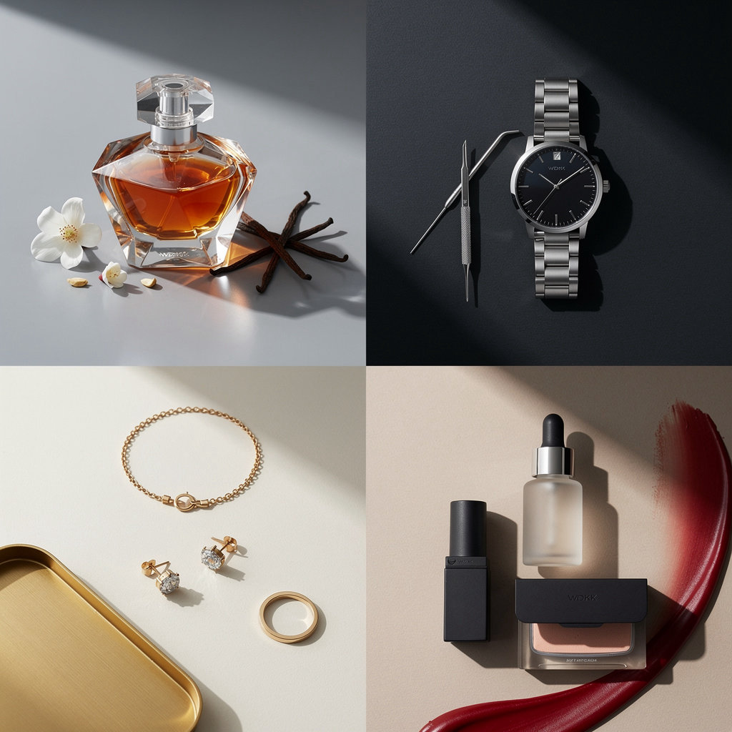 WDKK luxury collections featuring perfumes, watches, jewelry, and cosmetics curated for London's discerning customers